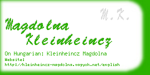 magdolna kleinheincz business card